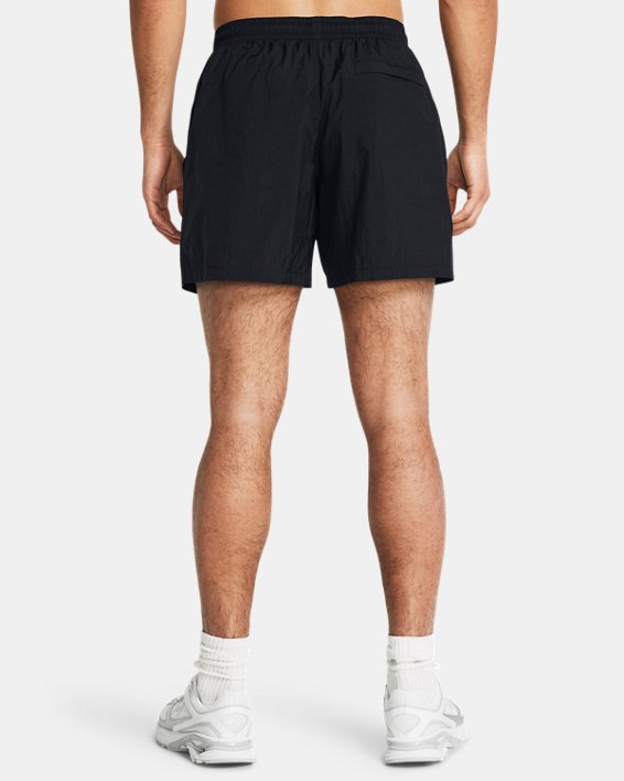 Men's UA Crinkle Woven Volley Shorts in Black image number 1
